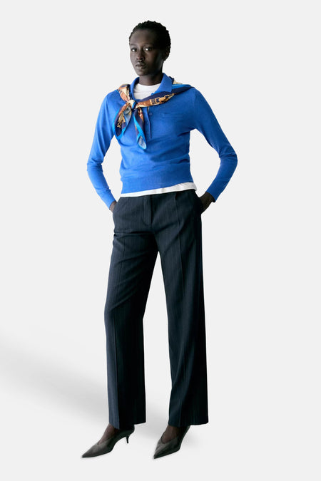 Pull col O - bleu