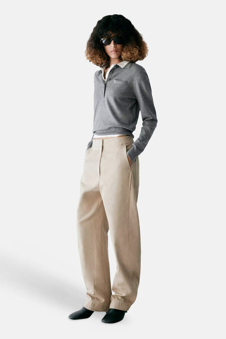 Pull col O gris - MANGO