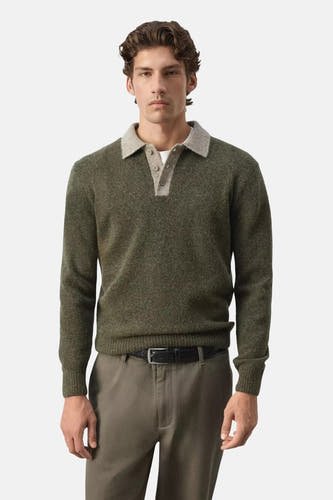 Pull col V multicolore - MANGO