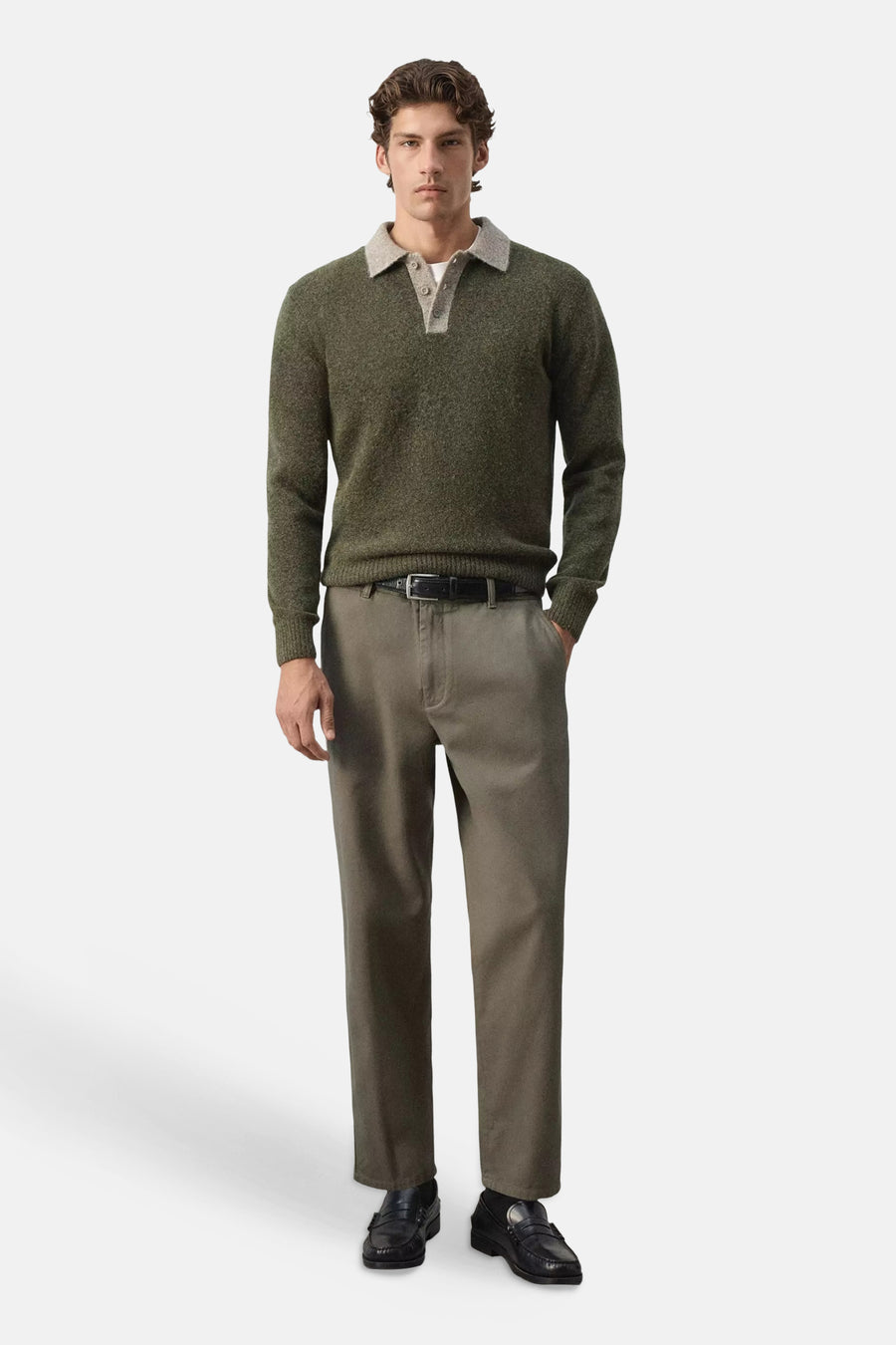 Pull col V multicolore - MANGO