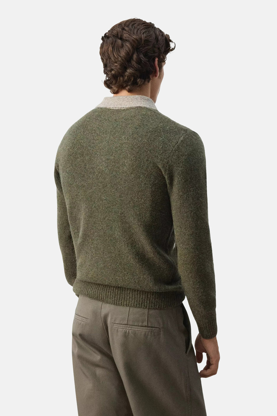 Pull col V multicolore - MANGO