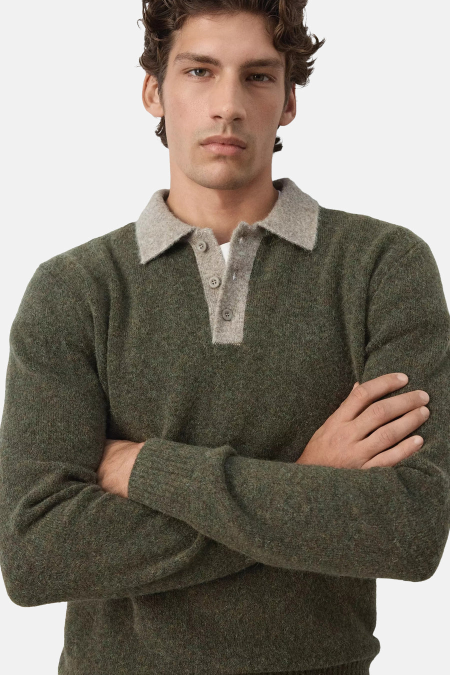 Pull col V multicolore - MANGO