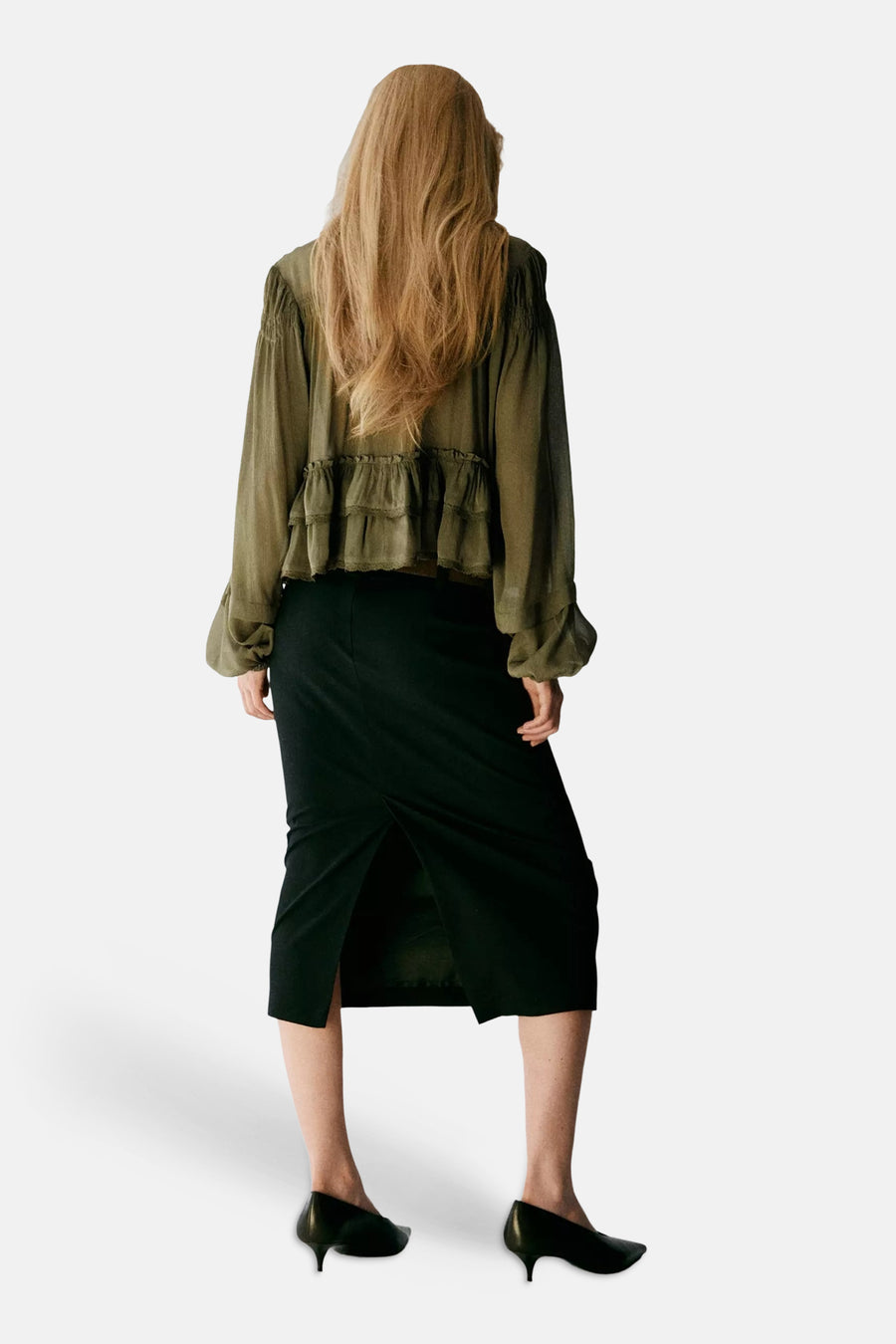 Blouse à manches longues - vert