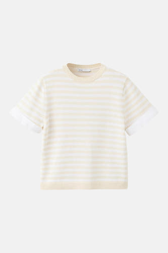 Pull à manches courtes - écru