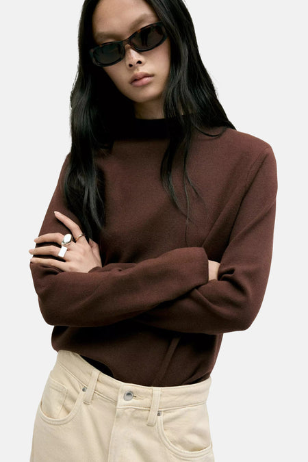 Pull col O brun - MANGO