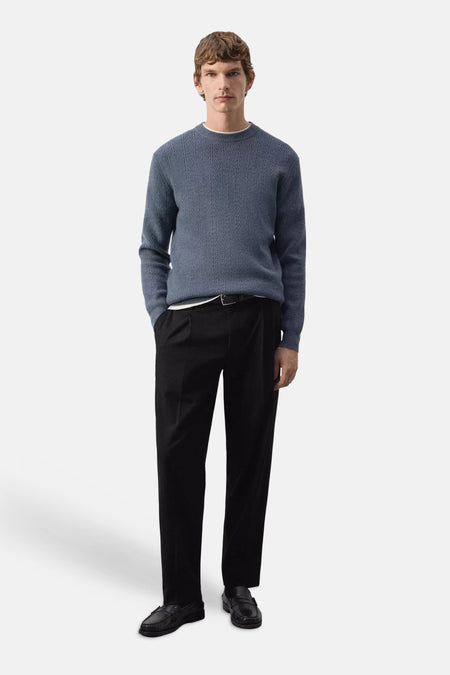 Pull col O - bleu