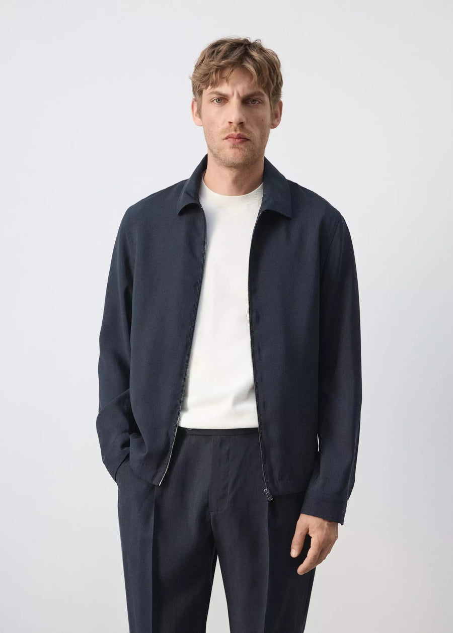 Heren tops jas casual bleu - MANGO