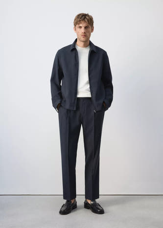 Heren tops jas casual bleu - MANGO