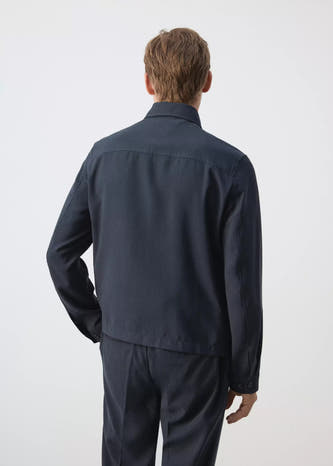 Heren tops jas casual bleu - MANGO