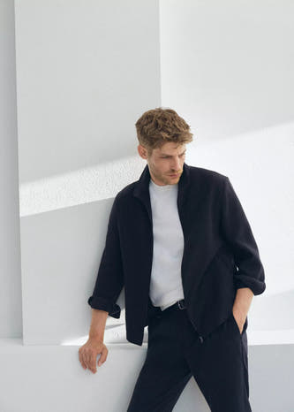 Heren tops jas casual bleu - MANGO