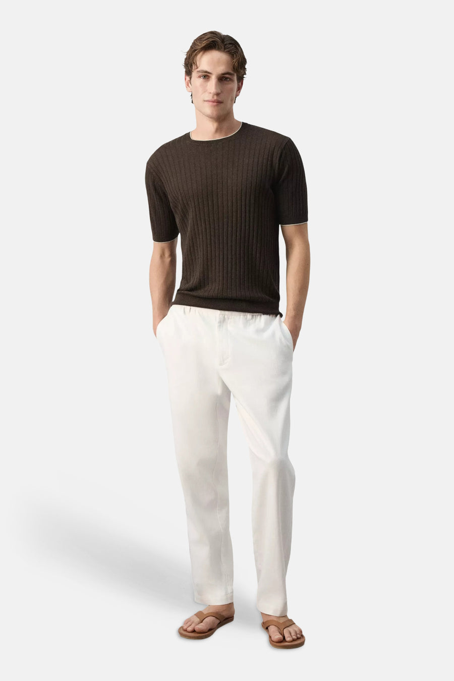 Pull col O - brun