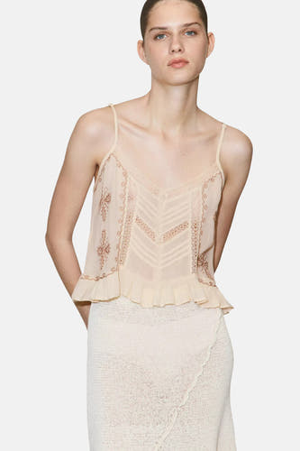 Blouse sans manches - multicolore