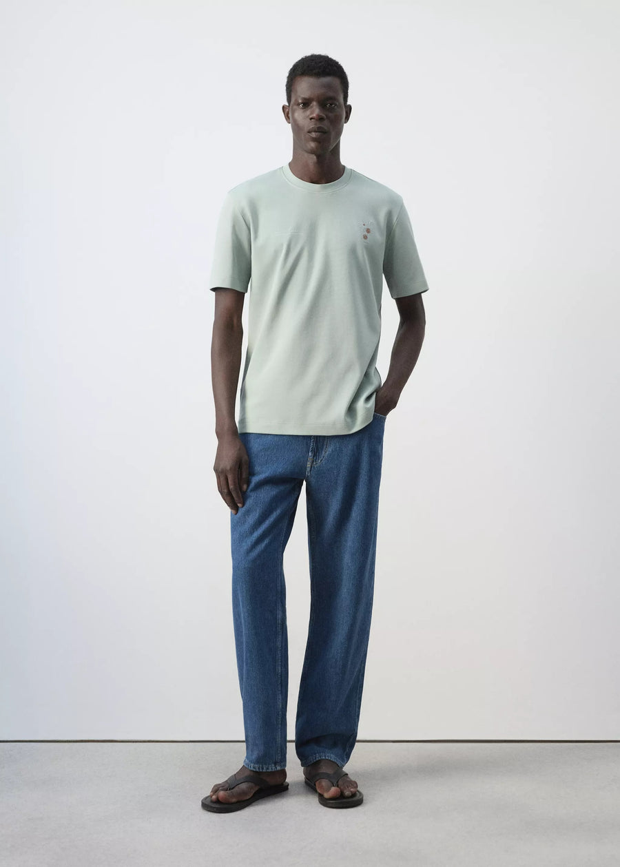 T-shirt (manches courtes) vert - MANGO
