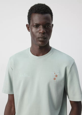 T-shirt (manches courtes) vert - MANGO