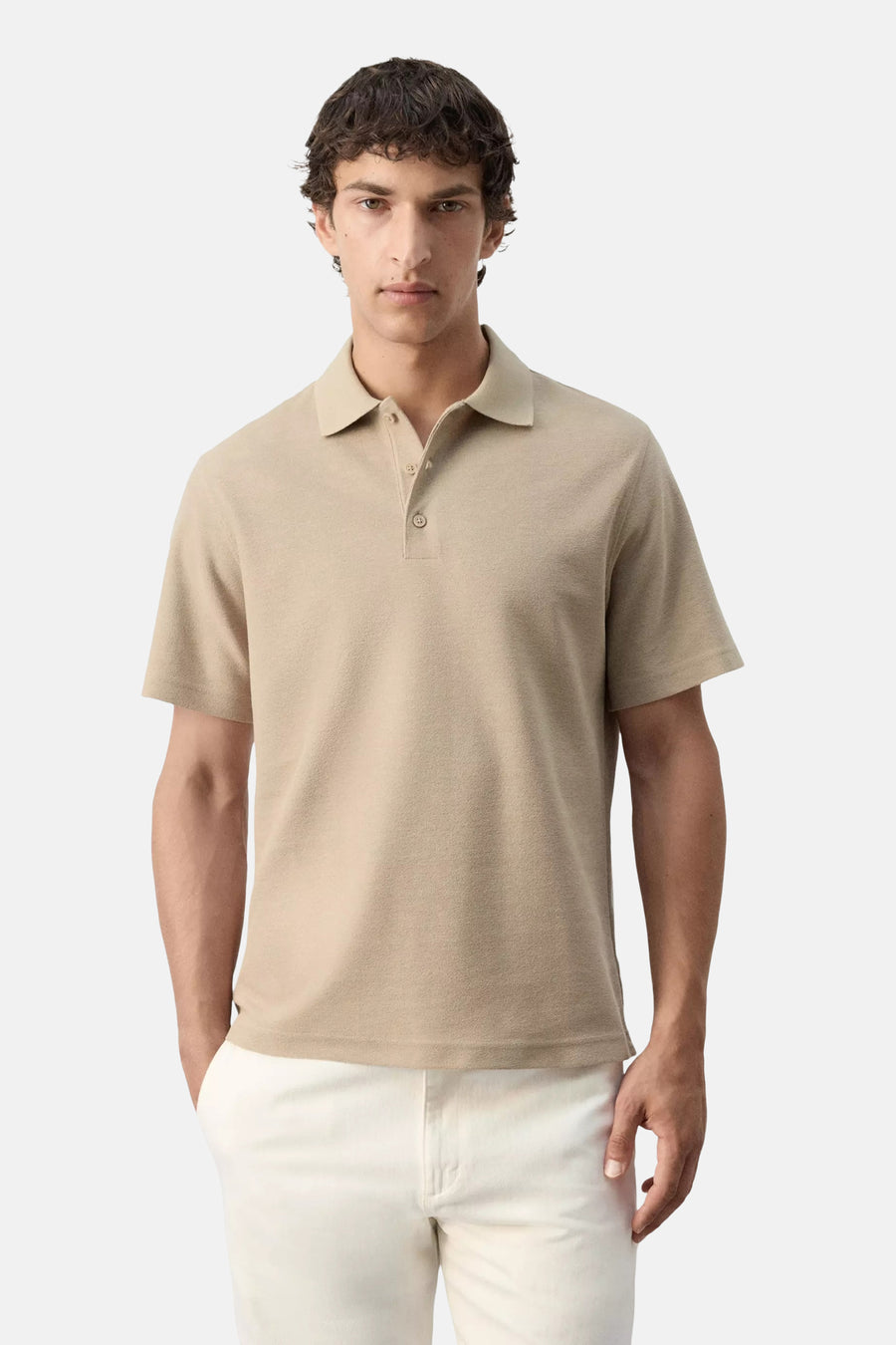 Polo à manches courtes - beige