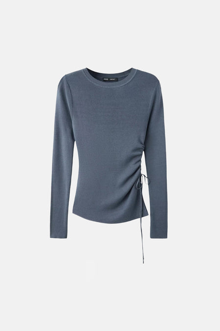 Pull col O - bleu