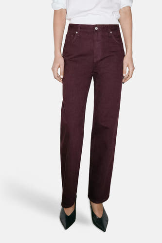 Pantalon 5 poches - bordeaux