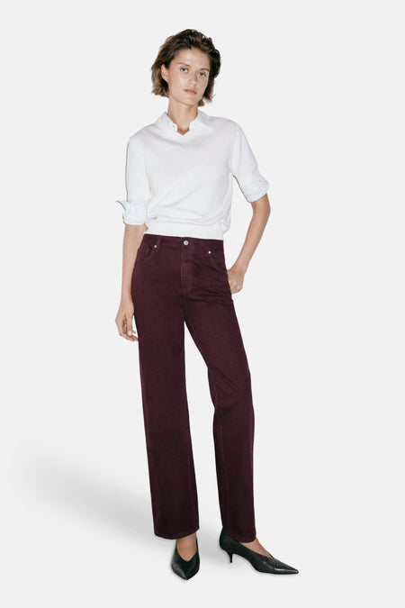 Pantalons 5 poches bordeaux - MANGO