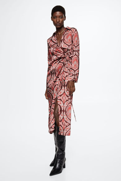 Robes manches longues rouge - MANGO