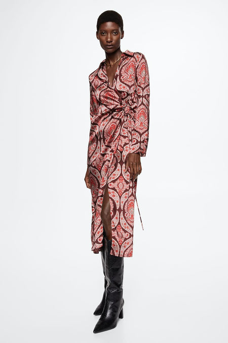 Robes manches longues rouge - MANGO