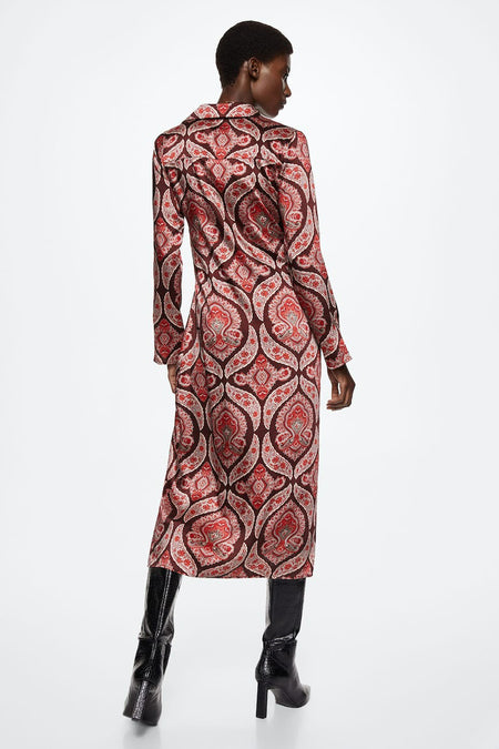 Robes manches longues rouge - MANGO