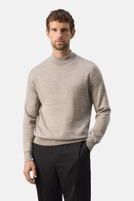 Pull col O beige - MANGO
