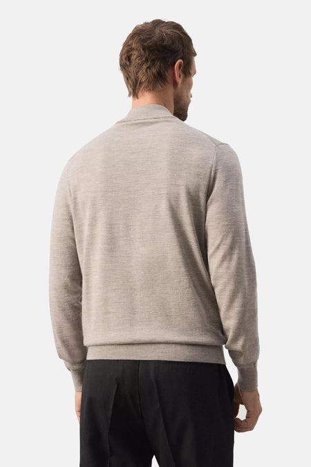 Pull col O - beige