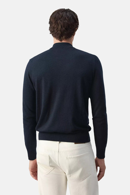 Pull col O - bleu