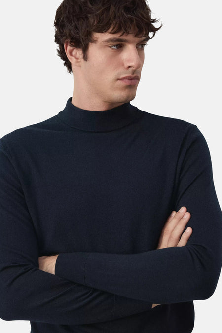 Pull col O - bleu