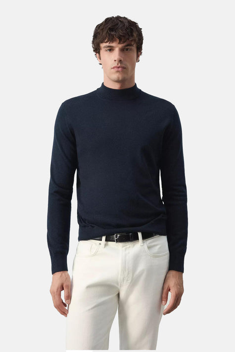 Pull col O - bleu