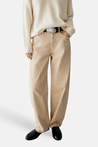 Pantalons 5 poches Écru - MANGO