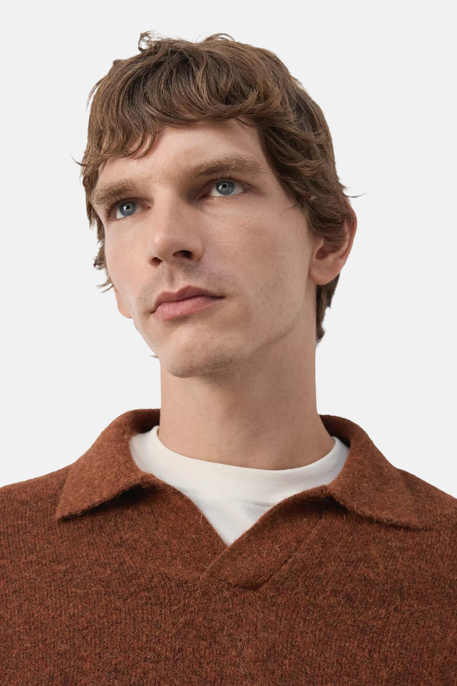 Pull col V brun - MANGO