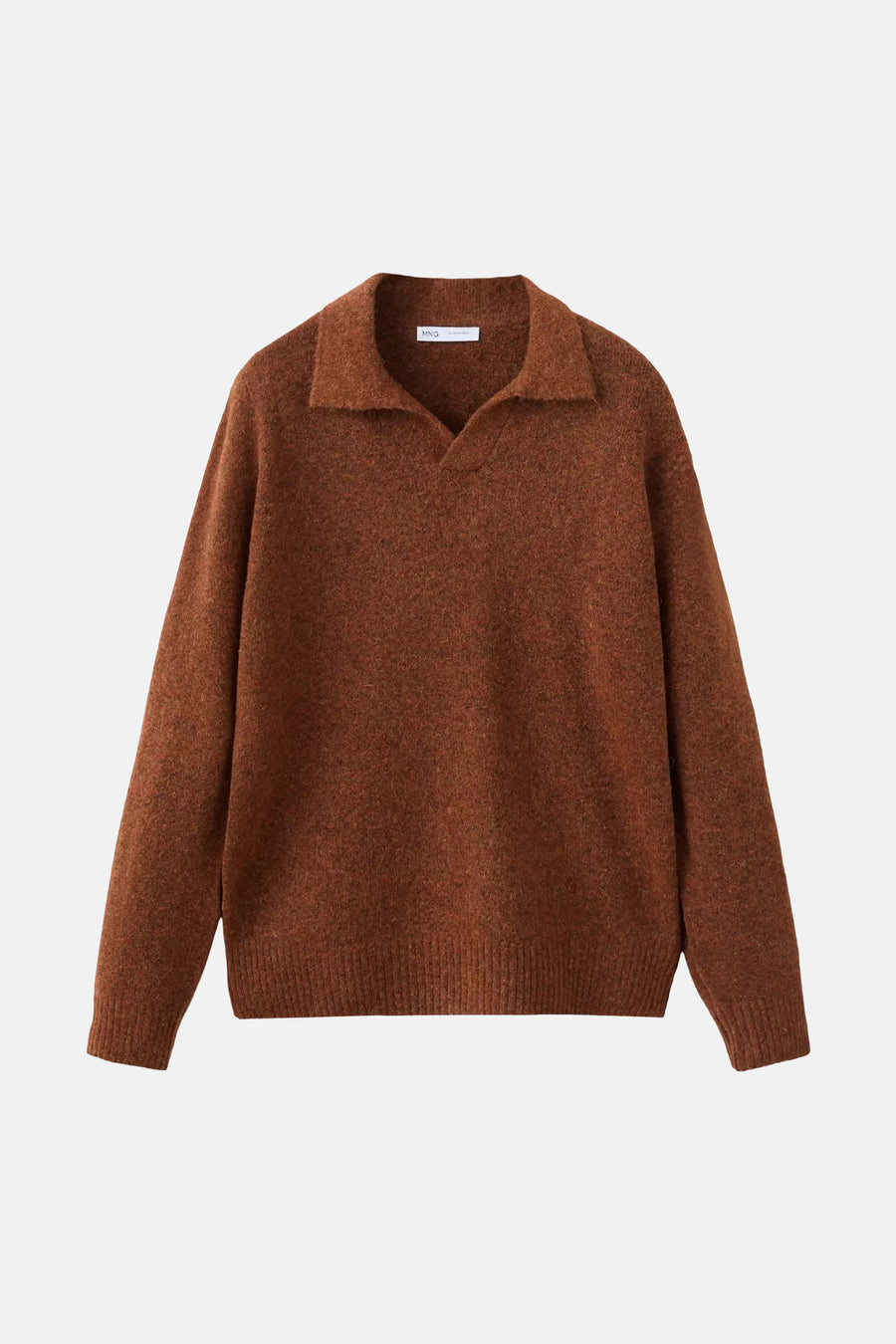 Pull col V brun - MANGO