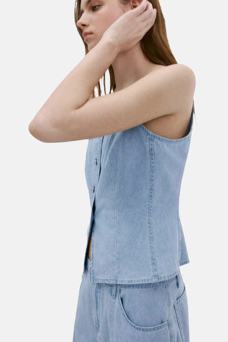 Blouse - Light blue denim
