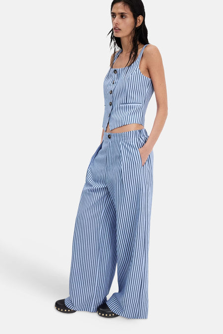 Blouse sans manches - Bleu