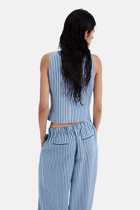 Blouse sans manches - Bleu