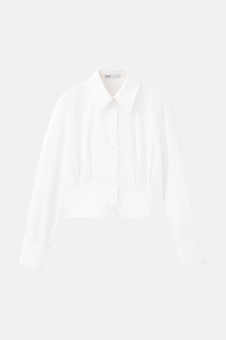 Chemisier (manches longues) blanc - MANGO