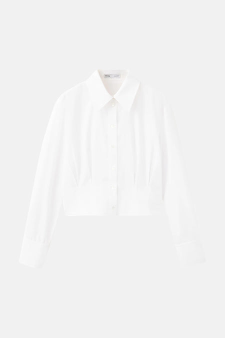Chemisier (manches longues) blanc - MANGO