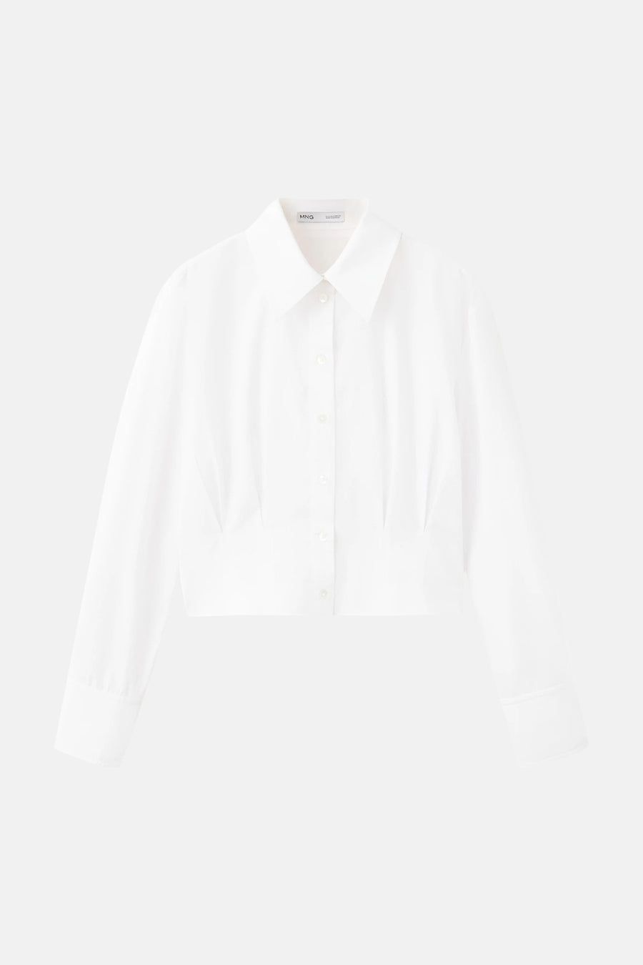 Chemisier (manches longues) blanc - MANGO