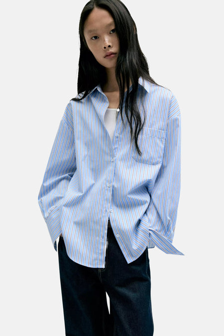 Chemise à manches longues - Bleu