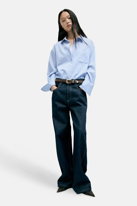 Chemise à manches longues - Bleu