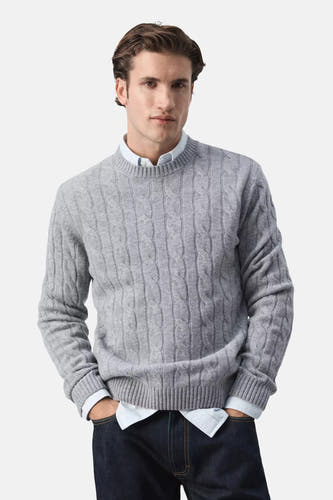 Pull col O - gris