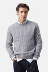 Pull col O - gris