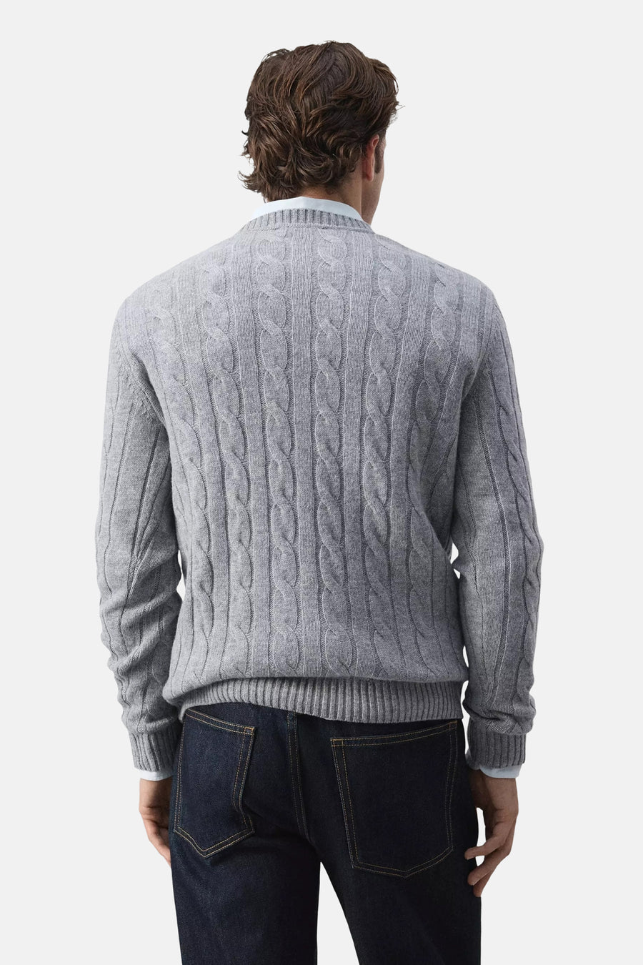 Pull col O - gris