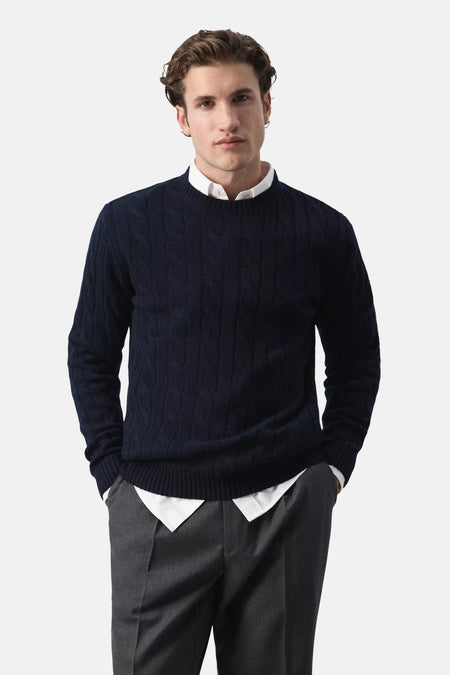 Pull col O - bleu