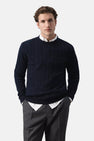 Pull col O - bleu
