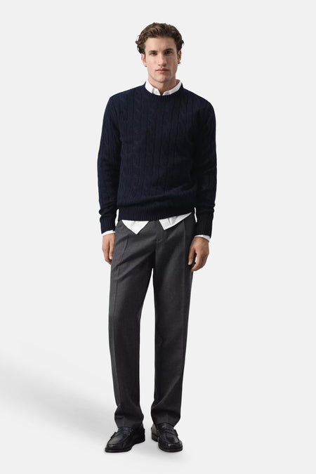 Pull col O - bleu