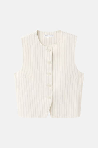 Dames tops waistcoat waistcoat - Jaune