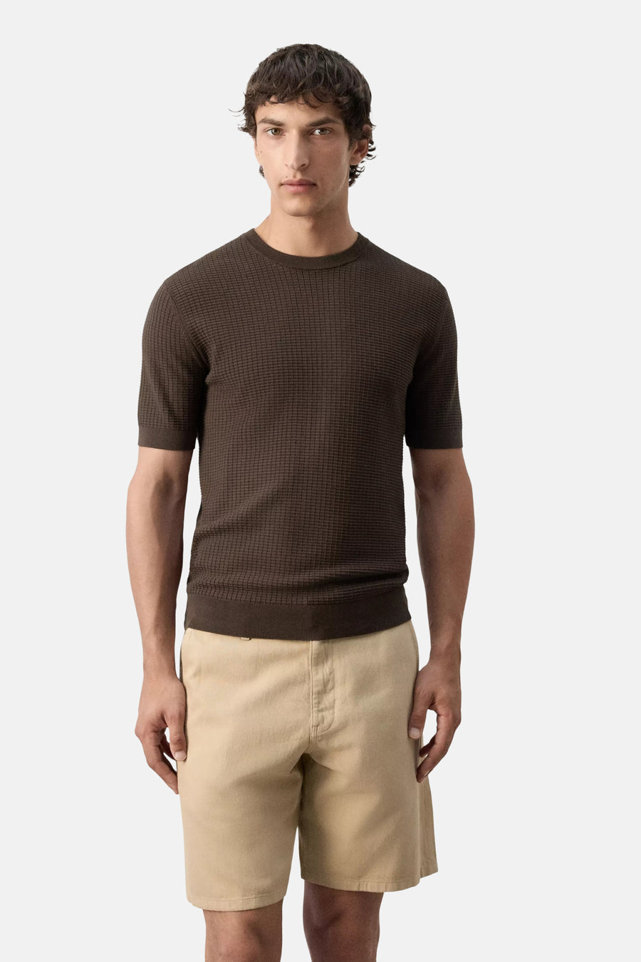 Pull col O - brun