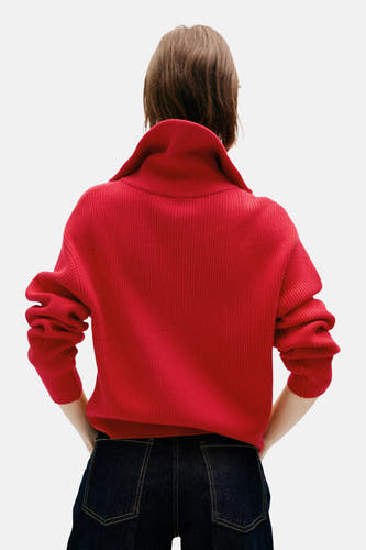 Pull à col roulant - rouge